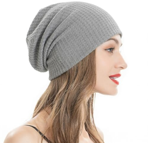 ZLYC Verano Largo Gorras de Jersey Slouch Beanie para Hombres Mujeres, Talla única