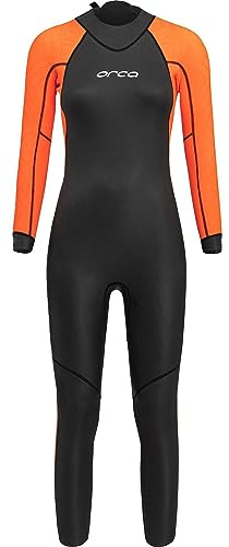 2023 Orca Womens Vitalis Hi-Vis Open Water Wetsuit NN674601 - Black Orca Womens Size - M