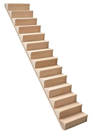 Escalier Non Peint pour Maison de Poupée, pour Décoration de Scène Miniature, Table de Sable, 1/12
