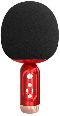 Trådlös mikrofon karaoke artefakt hem karaoke familj Ktv TV sjungande barns handhållen mikrofon röd hållbar lätt att använda