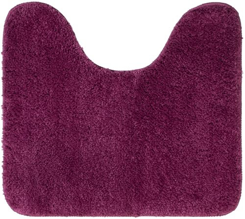 Brandsseller WC Vorleger 45x50 cm mit Ausschnitt aus weichem Mikrofaserstoff rutschfeste Badteppichmatte für Toilette WC-Lila