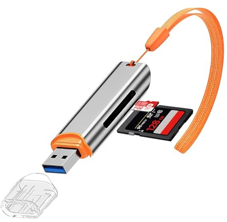 Oblinple Lettore di Schede SD USB 3.0, Micro SD Card Reader, Adattatore per Schede di Memoria OTG per TF SDHC, SDXC, MMC, Compatibile con MacBook Pro Air, PC, Samsung, Android, Windows