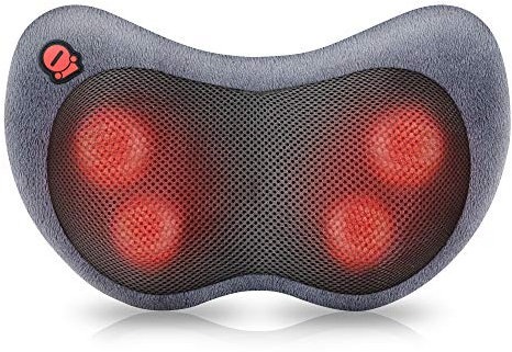 COMFIER Shiatsu Massagegerät, Massagekissen für Nacken Schulter Rücken, Rückenmassagegerät mit rotierenden Massageköpfen mit Wärmefunktion für Büro Zuhause, Geschenke