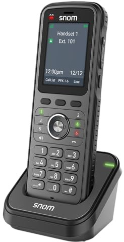 Snom M56 DECT-Mobilteil - Robustes Festnetztelefon Schnurlos mit 2,4 Farbdisplay, IP67-Schutz, Alarmfunktion & 12h Akkulaufzeit - Ideal für Werkstatt & Außeneinsatz