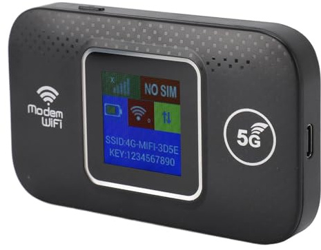 Routeur 4G LTE Portable pour Voyage Modem Mobile pour Plusieurs Utilisateurs Accès Internet 300 Mbps jusqu'à 10 Appareils Écran LCD Sécurité WPA WPA2