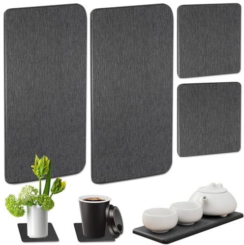 4 stycken vattenabsorberande stenar för diskbänk, vattenabsorberande kiselstensunderlägg, kiselgur underlägg, kiselgur tvålskål för handtvål, svampar, borstar