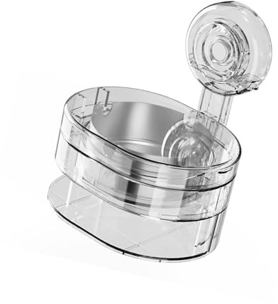 Posacenere da parete con ventosa per piastrelle vetro marmo montaggio trasparente per casa ufficio in acciaio inox