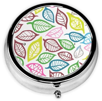 Leaf Lines Pilulier à 3 compartiments, une boîte à médicaments portable qui peut contenir des vitamines, des médicaments, de l'huile de poisson et des compléments.