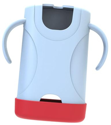 TAIZhiChen Porte-Sac à Jus pour Enfants Distributeur de Sachets de Nourriture Boîte de Rangement Rigide Support Antidéversement en Matériau Alimentaire Adapté, Bleu Rouge