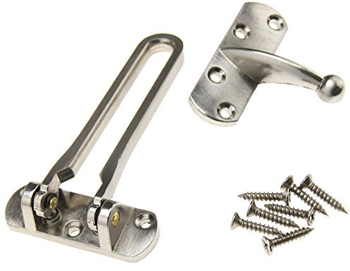 Sportello Safety Lock satin Slide Bolt Entry Door Chain Guard Protect