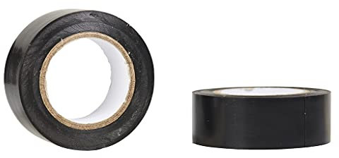 Turbocar - Lot de 2 Rubans adhésifs isolants électriques Noir - Longueur: 8m - Couleur: Noir - Largeur: 19mm - pour réaliser l'isolation et la réparation des Fils et câbles électriques - Résistant