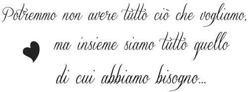 STICKER DESIGN Adesivi Murali Frasi Famiglia Personalizzabili, Adesivi da Parete in Vinile, Adesivi Decorativi, scritte adesive per pareti in Italiano, frase adesiva da parete personalizzabile.