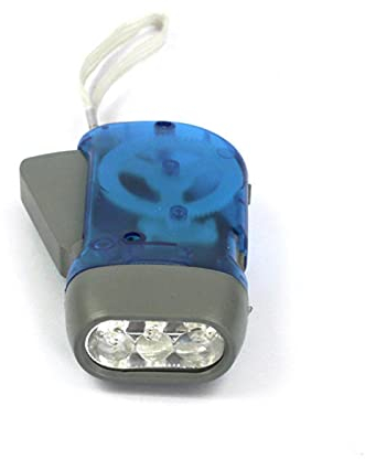 Anwangda - Torcia elettrica a 3 LED, con dinamo a vento, per viaggi, campeggio, arrampicata, escursionismo, colore: blu