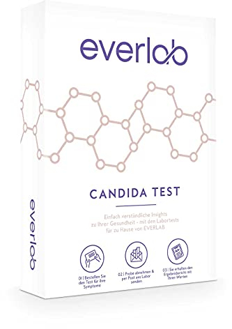 EVERLAB Candida Test - Candida albicans & Other Mushrooms Quickly & Easily Home Test | Stool Test Including Tongue Sweeper | Self Test for Home