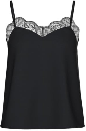 PIECES Mujer Pctiffany Strap Lace Noos BC Top, Negro, M