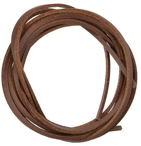 znatoo Cordones de cuero para zapatos de cubierta, topsiders, zapatos de barco, 46 pulgadas de largo, Marrón, Talla única