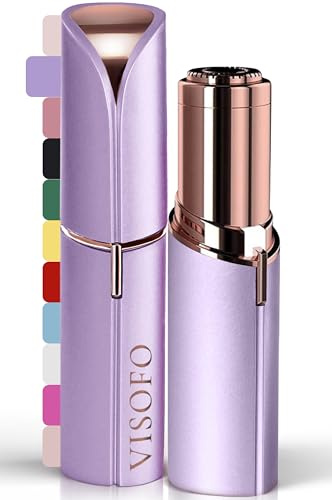 Flawless Facial Hair Removal for Women - Electric Razor Device, Small Dermaplaning Remover Tools Finishing Epilator Trimmer Face Dermaplane Shavers Beauty Gadgets Accessories by VISOFO (Amethyst)