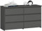 AKORD | Kommode CL-100 mit 6 Schubladen | Komodenschrank | Funktional | Für Wohnzimmer | Für Schlafzimmer | Langlebig | Rollenführung | ABS-Kante 35x100x57cm | Graphitgrau + Graphitgrau Front