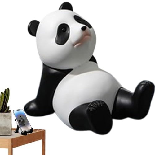 Dtaigou Support de Téléphone Panda Mignon - Support de Bureau en Forme de Dessin Animé - Accessoires Multifonctionnels, Ornements