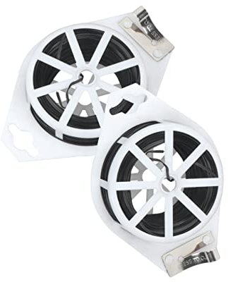 Alambre de jardín, 2 piezas de alambre de amarre de jardín resistente, 100 metros de alambre de amarre de plástico negro for soporte de plantas trepadoras y arreglos en el jardín