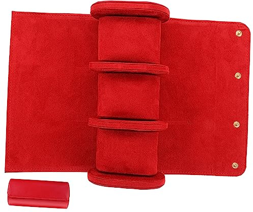 BESPORTBLE Organizador De Relojes De Cuero Estuche Portátil Para Caja De Almacenamiento Ruedas