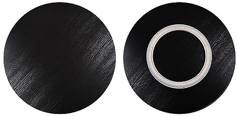 Tocadiscos grande para mesa de comedor, bandeja de servir de mármol negro de 39.4 pulgadas con rodamiento silencioso, centro de mesa perfecto para entretenimiento y servicio de comidas