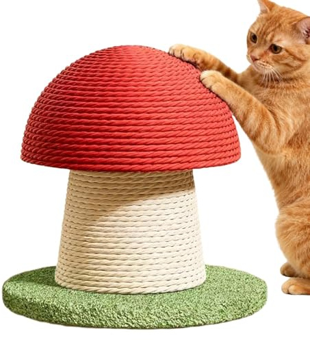 Scratch Post for Cats,Sisal Tower Sturdy Base Mushroom-Shaped | Cat Tree Scratcher | for Kitten Exercise Physical Exercise Boredom Relief Birthday Home Apartment Indoor Outdoor Floor