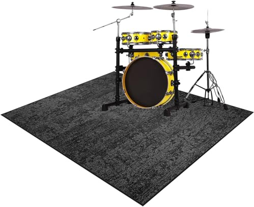 Drum Rug Mat Soundproof Carpet for Drummers, Drum Rug Non-Slip Soundproof Mat | Rectangle Drum Carpet, Mat for Acoustic Drums, Drum Floor mat Soundproofing Blanket Musical instrument Mat 100 x 80 cm