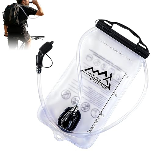 Poche à Eau - Réservoir Étanche 1.5L/2L | Équipement de Camping Léger en Sac à Eau,pour Randonnée VTT Camping Chasse Course Escalade Pêche