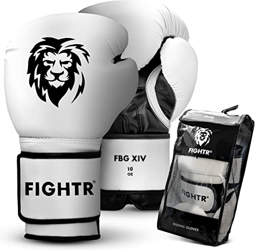 FIGHTR® Boxhandschuhe - Maximaler Schutz & Stabilität | Box Handschuhe für Boxen, MMA, Muay Thai & Kickboxen | Größen 8-16 oz, inkl. Tragetasche