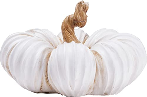 Trend Line Deko Kürbis 17 x 8,5 cm cremeweiß Dekoration Herbst Herbstdeko