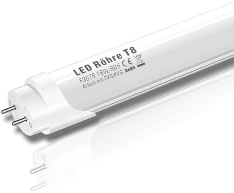 IHYCTV Tube T8 LED 120 cm, G13 / 18w, tube led de type a et B, pas besoin de retirer le ballast, tube fluorescent de remplacement, givré, CA 100V à 277V, 6500k lumière du jour blanc