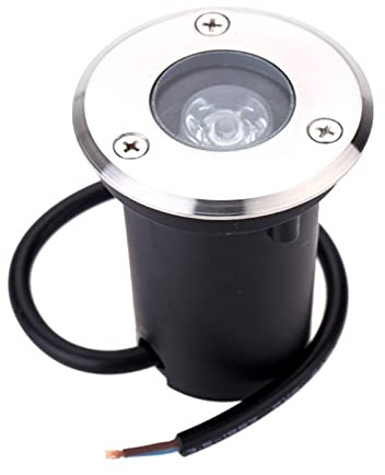 GRAWIT 1W LED Lámpara empotrada en el Suelo al Aire Libre Vidrio Aluminio Impermeable LED Luz subterránea Lámpara enterrada Iluminación enterrada AC85-265V (Color : White Light) Beautiful Scenery