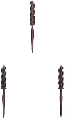 3 ensemble brosse à cheveux peigne cheveux coiffure outil de coiffure curling hommes femmes 23,6 cm de long, marron