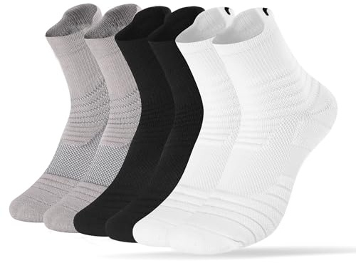 ZZLLKQ Chaussettes Homme 43-46 37-42, 3 Paires Chaussette de Sport Homme, Anti-Ampoule, Anti-Odeur, Thermiques Elastique Chaussettes Coton Respirantes pour Running, Randonnée, Cycliste, Travail