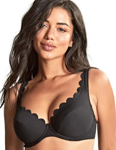 Panache Swim Spirit Lauren Underwire Plunge Bikini Top, Black 38G