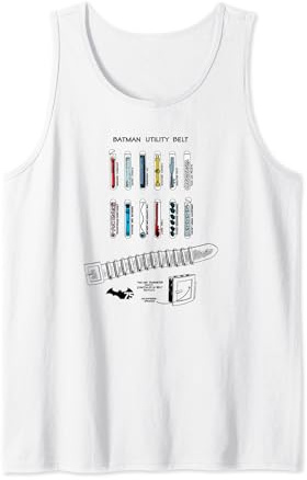 Batman Utility Belt Schematic Tank Top