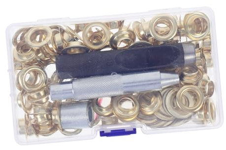 Amosfun 100sets Kit Strumenti Per Occhielli Kit Installazione Per Occhielli Strumento Per Fibbia Per Lavorazione Della Riparazione Teloni