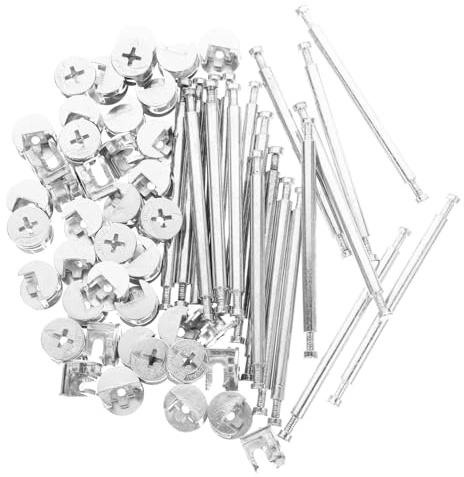 VICASKY Kit de Ferrures pour Meubles Double Tête 48mm et 84mm en Zinc Alliage, Fixations à Came pour Assemblage D’armoires et Meubles Cuisine, 20 Pièces Chevilles de Liaison Polyvalentes