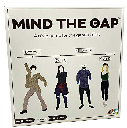 Mind the Gap Just the Questions, Expansion Pack With 1000 New questions For All Generations + 50 New Challenge Cards