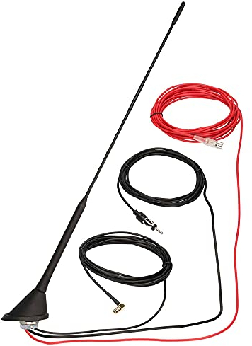 Audioproject A291 - Universal DAB Antenne Auto 40cm 16V Auto Antenne Dach SMB DIN 5m Kabel DAB+ Antenne Verstärker KFZ Autoantenne Dachantenne kompatibel für VW Audi Opel Ford BMW Mini