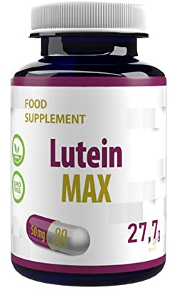 Luteina occhi 50mg 90 capsule vegane, Testato in Laboratorio, Alta forza intergratore