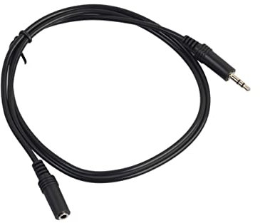 WHAMVOX Male to Female Audio Extension Cable with Plated Connectors Aux Extension Cord Audio Stereo Cable for Headphones Tablets and Speakers Coating Black