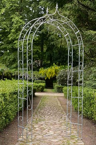 KUHEIGA Verzinkter Rosenbogen aus 10mm Massiveisen! B: 120cm Feuerverzinkt aus Metall