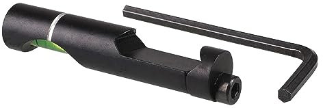 Niveau à bulle horizontal de 1 cm x 2 cm - Niveau de mousse en alliage d'aluminium métallique - Accessoires de chasse - Niveau à bulle cylindrique - Niveau à bulle en alliage d'aluminium métallique