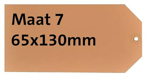 Label karton nr7 200gr 65x130mm chamois 1000stuks