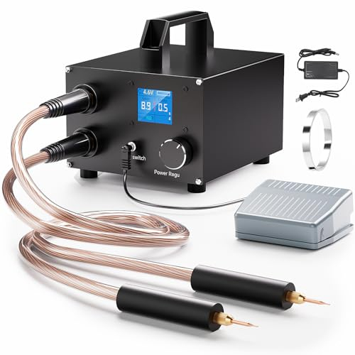 Dual Farad Spot Welder, 25 Gears Adjustable 3000F Capacitor Battery Spot Welder