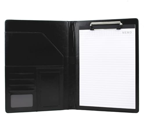 Gad2go Leather Conference Folder A4 Portfolio Travel Document Folder Business Clipboard for Office Business Meeting Travel (32x24.8x2 cm)