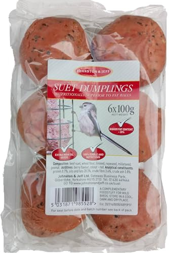6x100g Berry Suet Dumplings - Nutritionally Superior berry Fat Balls - Bird Feed/Food Balls - Fat Snax - Energy Balls - Nutritious Treat For Your Local Feathered Friends