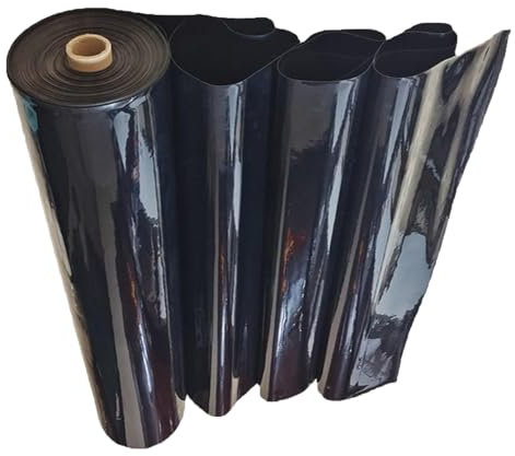 Bâche imperméable noire 9 m x 10 m en polyéthylène haute densité pour bassin à poissons d'eau, jardins, ruisseaux, fontaines, plantes, grande taille, 9 x 10 m, doublure de bassin durable pour une